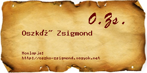 Oszkó Zsigmond névjegykártya